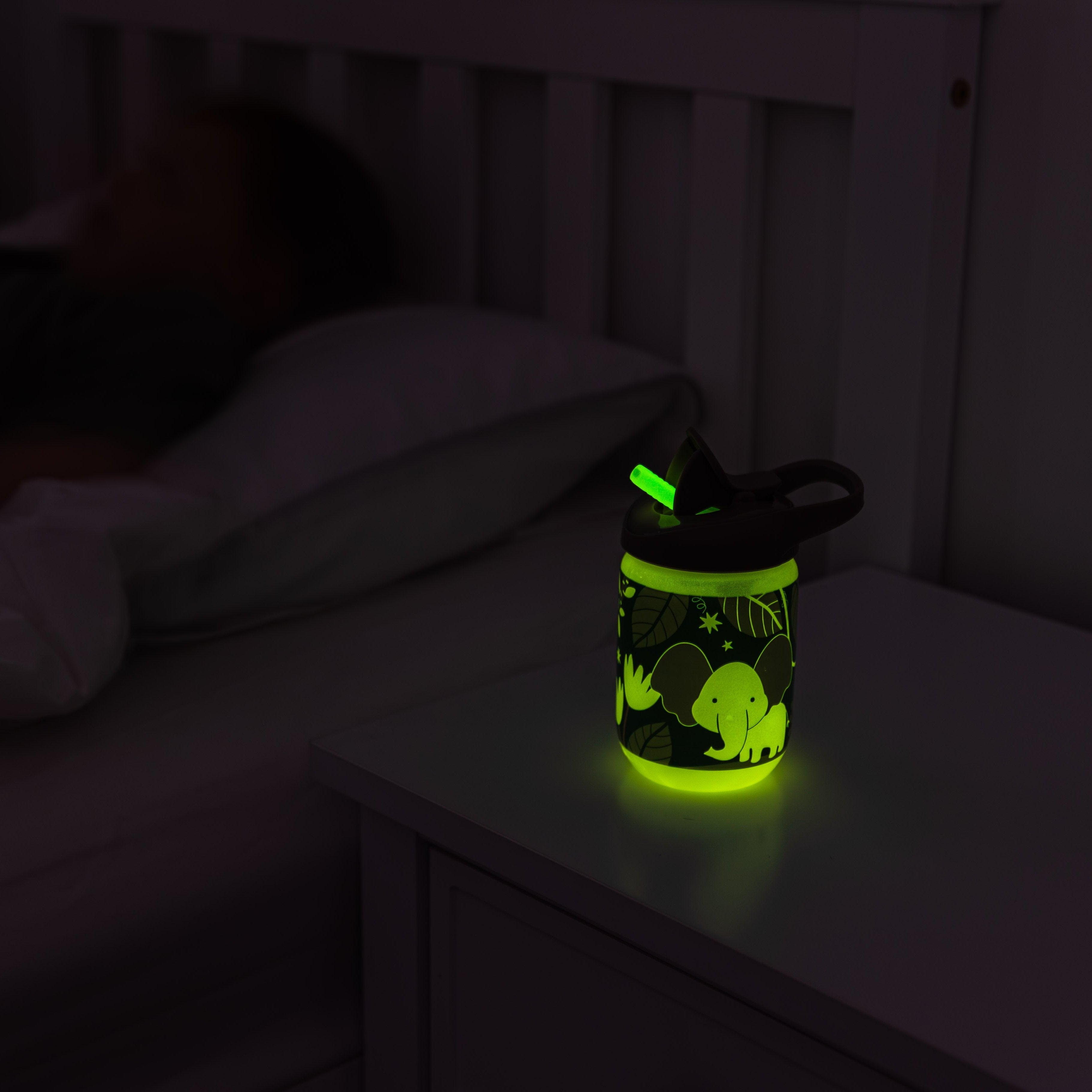 glow in the dark sippy straw 350ml