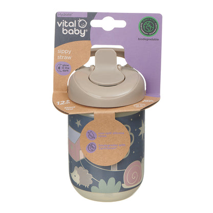 glow in the dark sippy straw 350ml