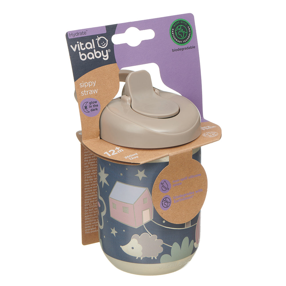 glow in the dark sippy straw 350ml